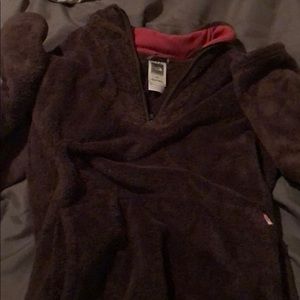 The north face brown pullover small